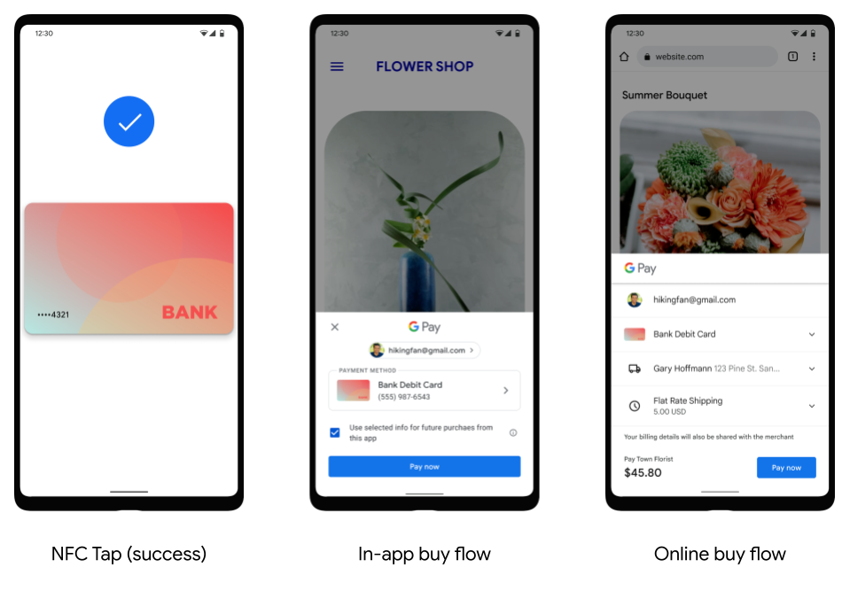 Google Pay buy flows
