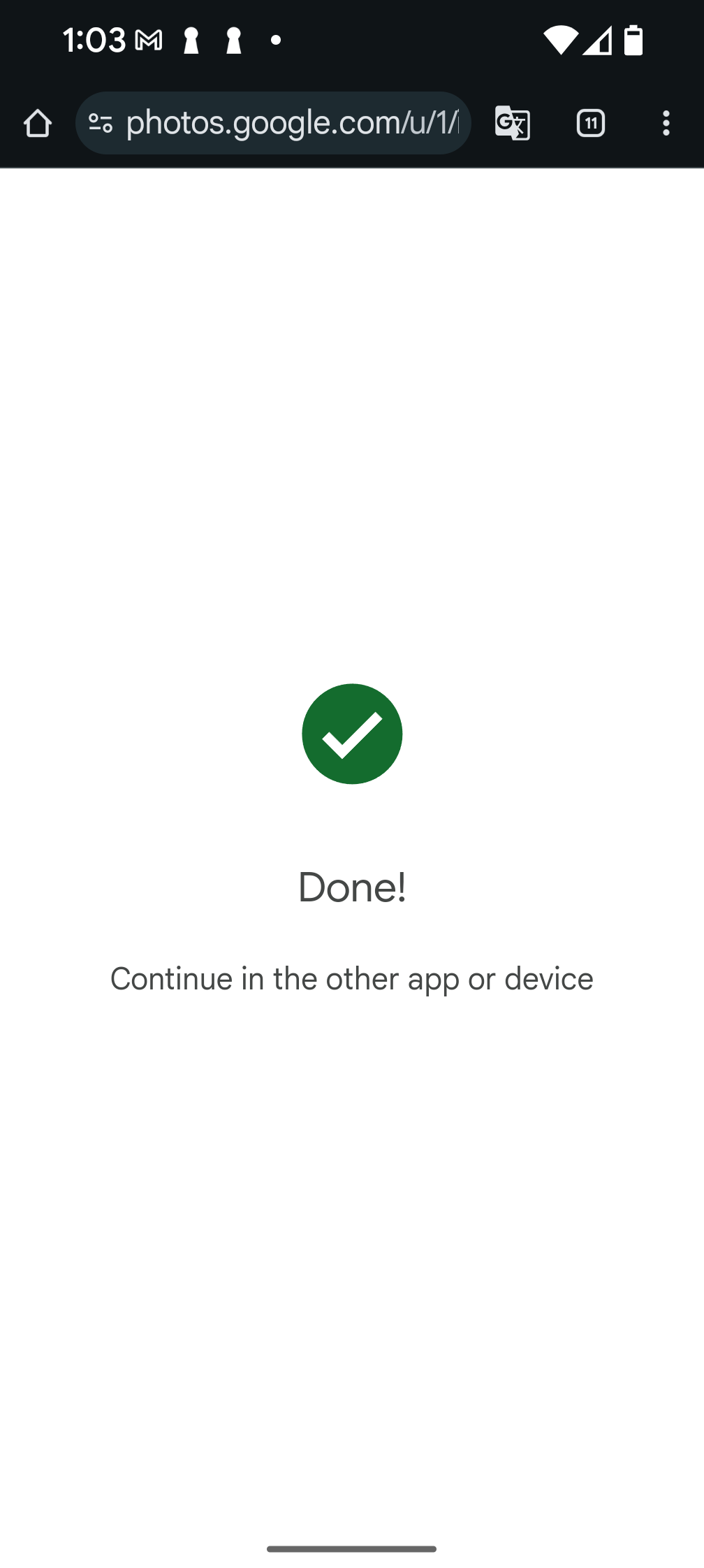 Toplama işlemi tamamlandıktan sonraki &quot;Bitti&quot; sayfasının ekran görüntüsü