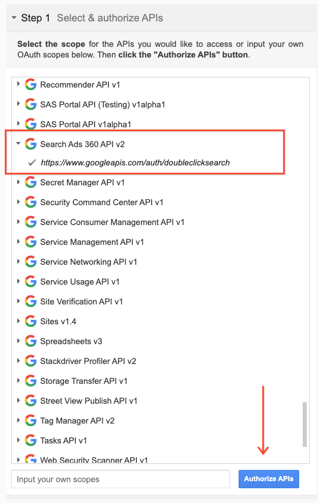uỷ quyền cho các API
