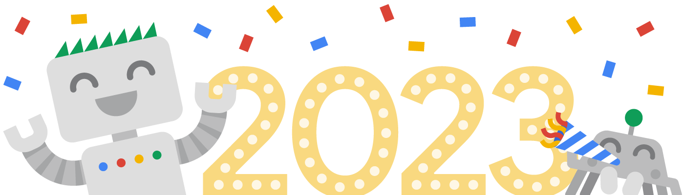 Googlebot 和朋友 Crawley 在 2023 年横幅前庆祝新年