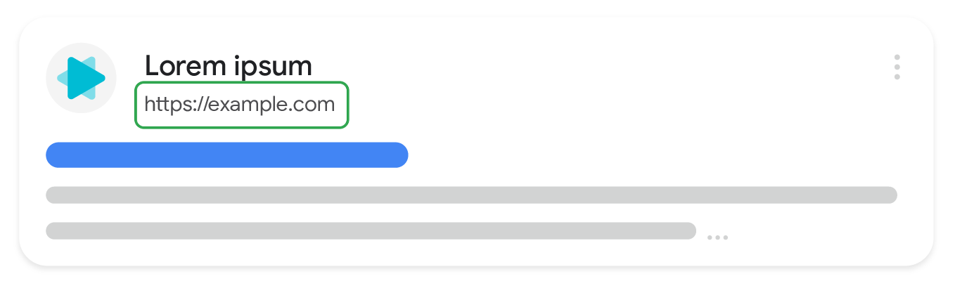wie das sichtbare URL-Element in den Suchergebnissen auf Mobilgeräten aussieht