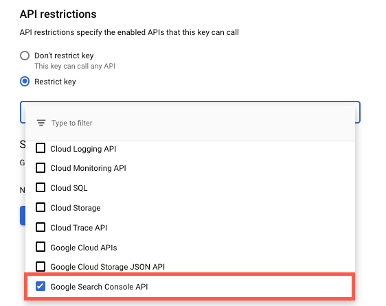 Google Search Console API 限制设置
