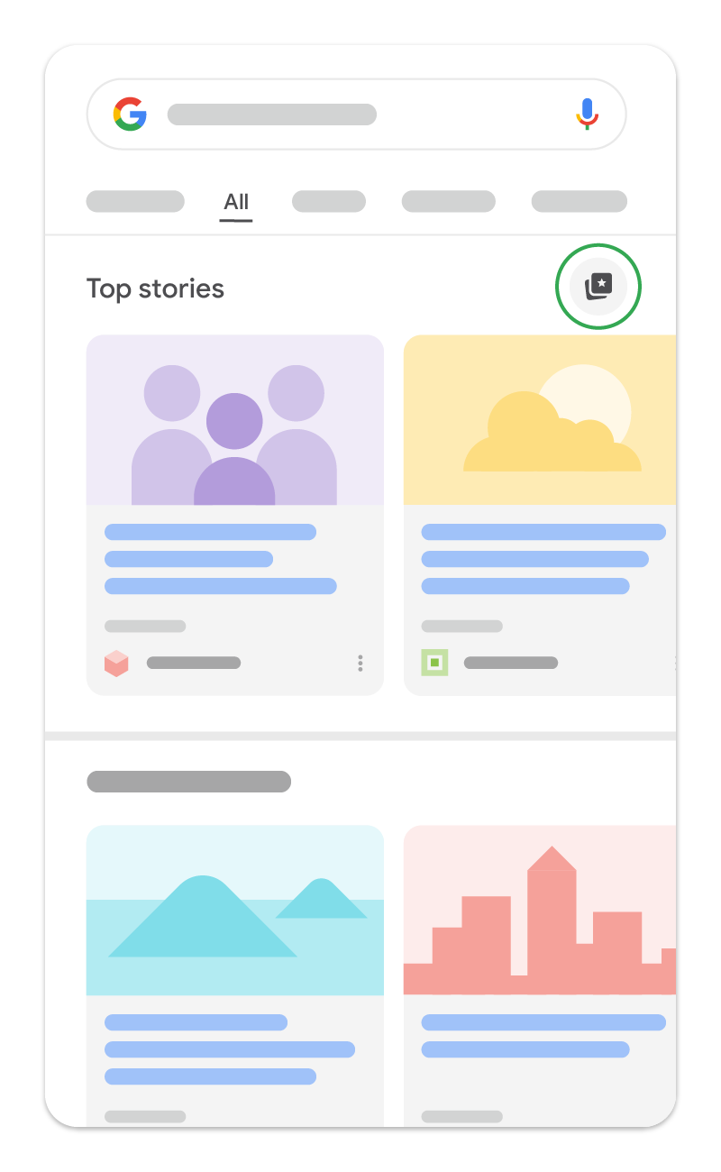 Preferred sources in Top Stories in Google Search