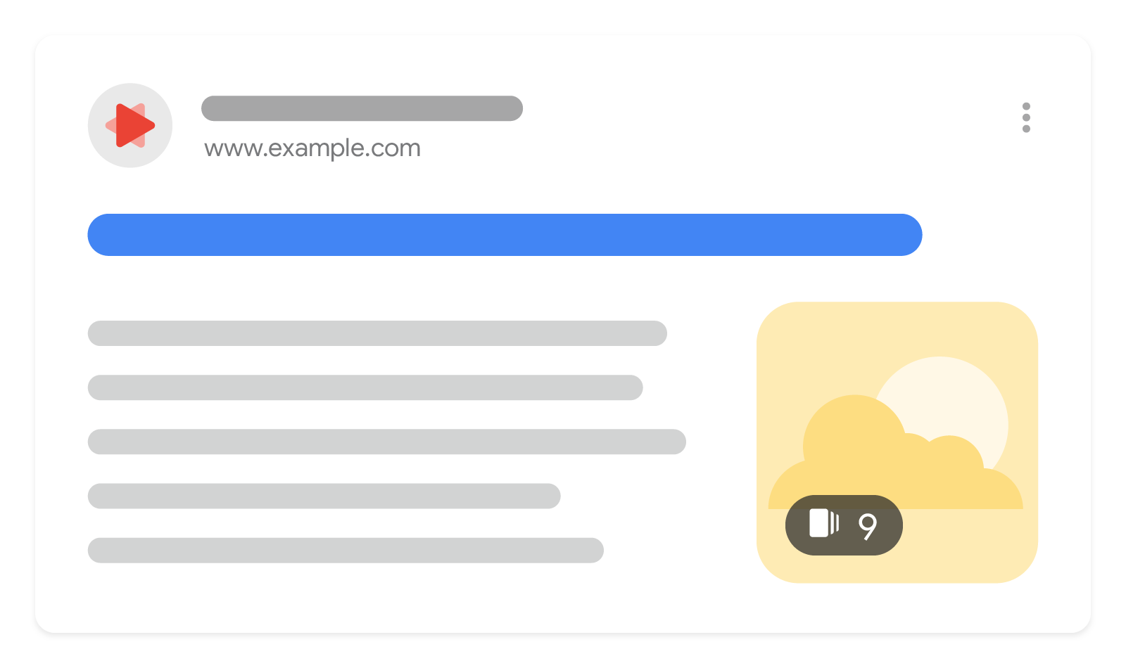 一张插图,显示 Google 搜索结果中的网络故事