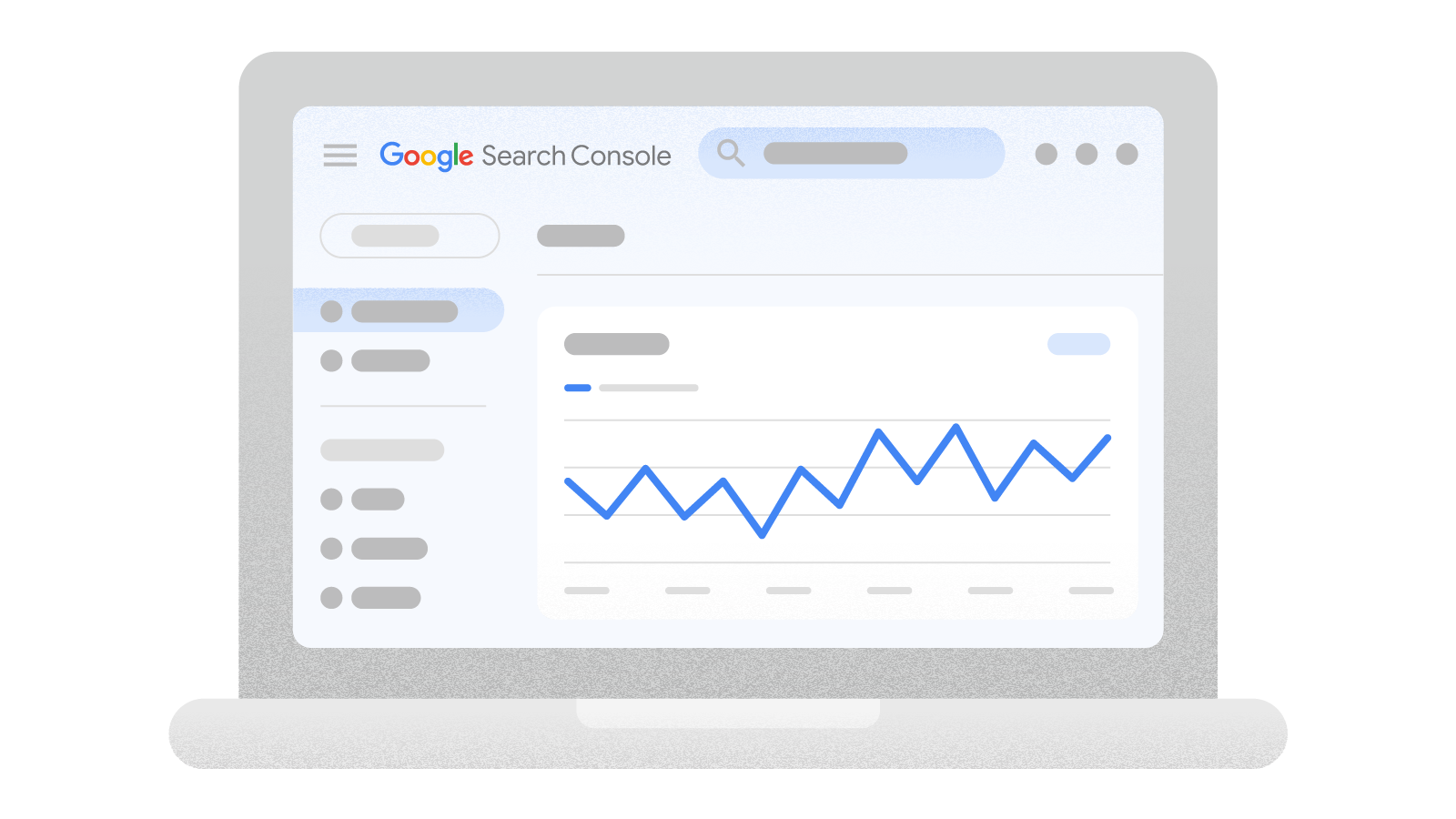 Page d'accueil de la Search Console