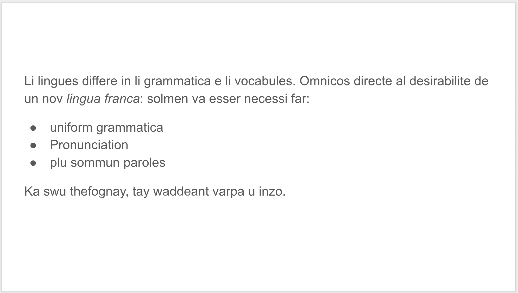 captura de pantalla de una diapositiva simple