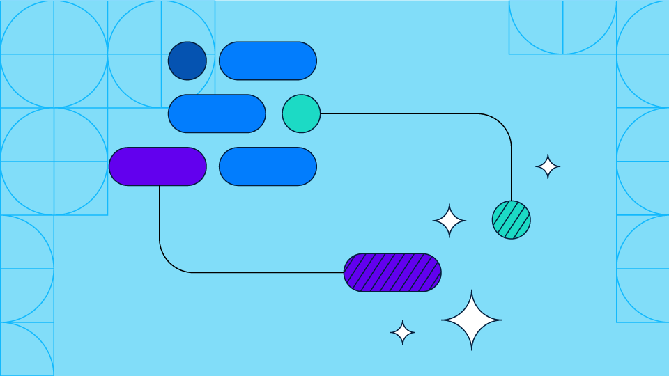 Lignes abstraites aux couleurs de Flutter indiquant l&#39;IA