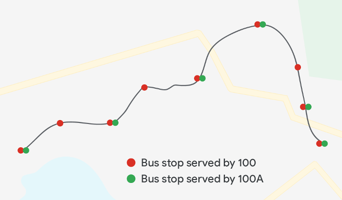 Parada incluida en el servicio