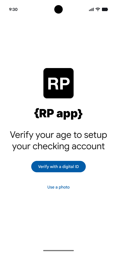 Nutzer wird aufgefordert, das Alter in der App oder auf der Website zu bestätigen