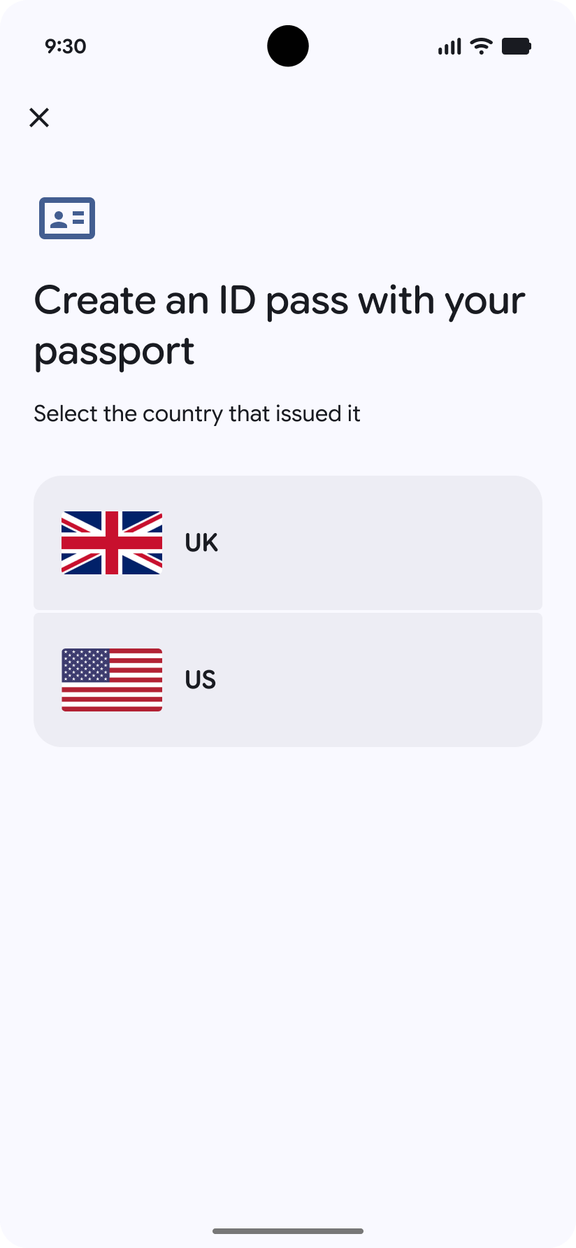 User taken to Google Wallet to add a digital ID
