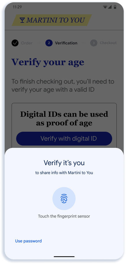 User Authenticates to confirm sharing