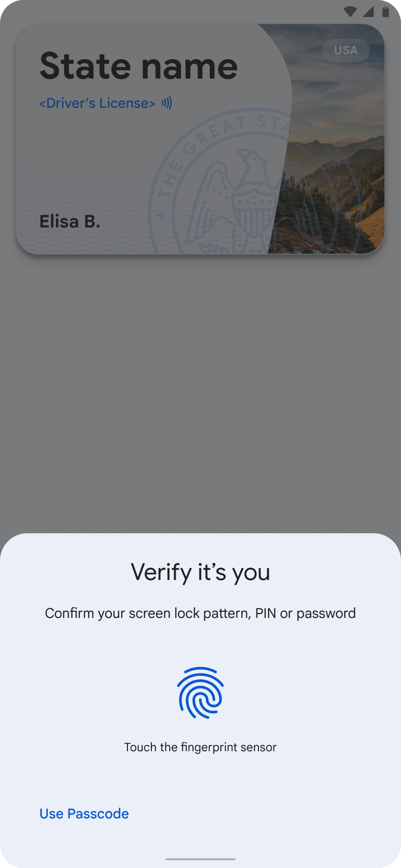 在向信赖方发送信息之前，用户需要先进行身份验证。