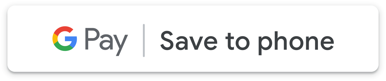 دکمههای سفید ذخیره در Google Pay