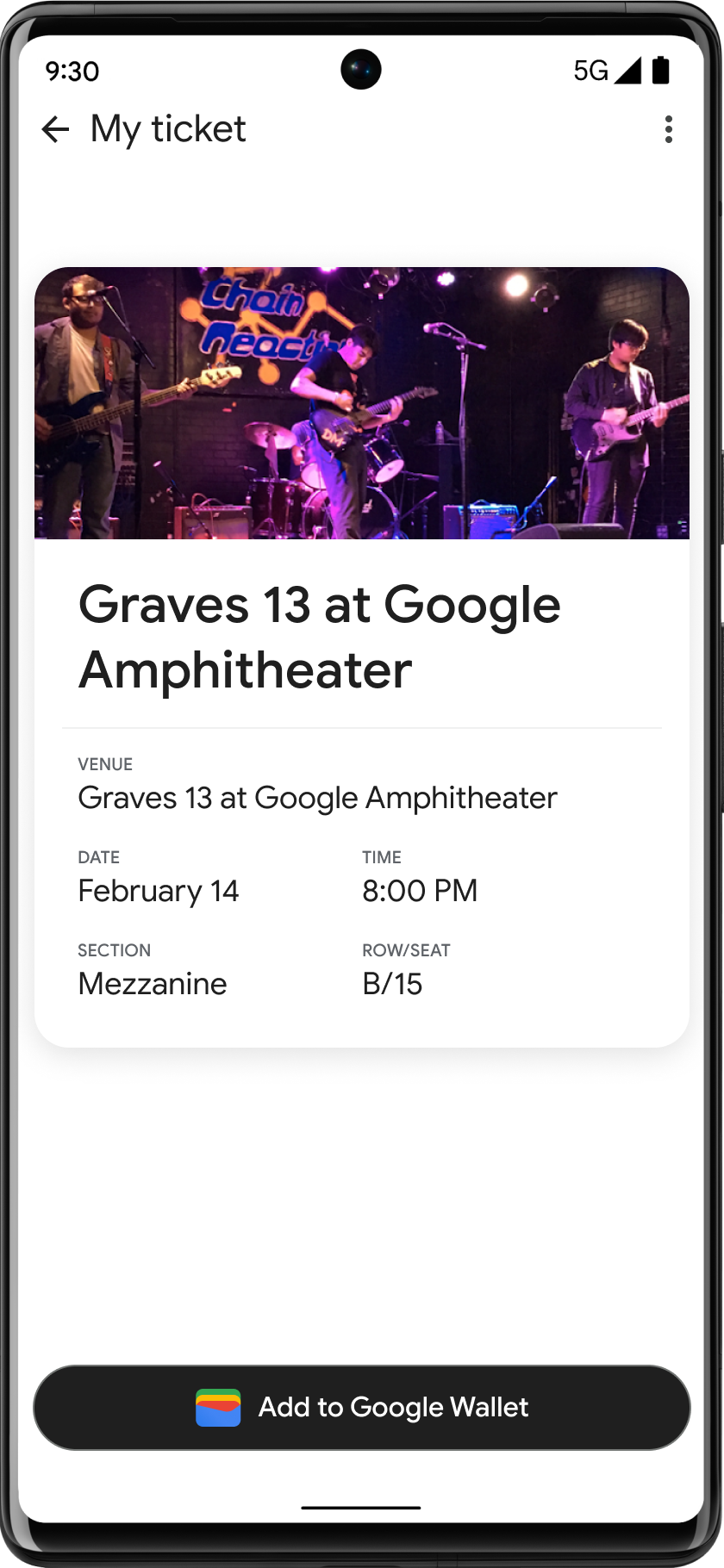 Ingresso para o evento dos Warriors