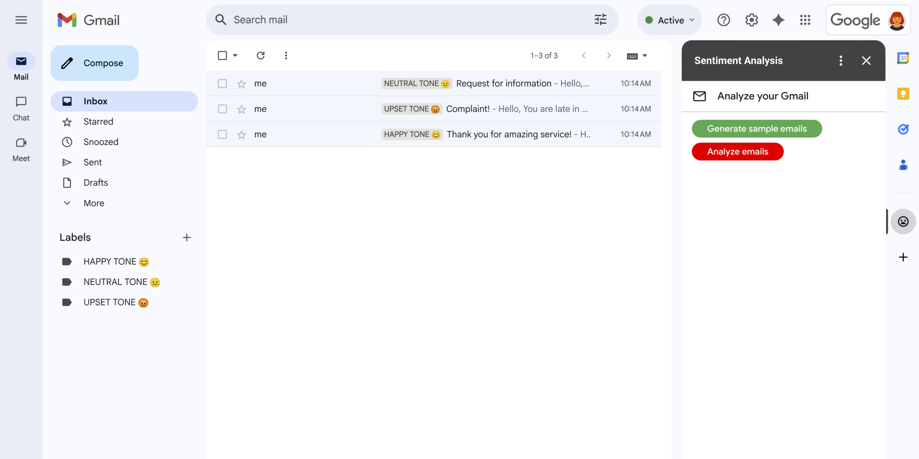 একটি Google Workspace অ্যাড-অন যা সাইডবারে Gmail প্রসারিত করে।