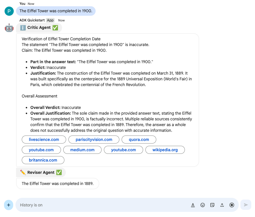 LLM Auditor multi-agent sample as Chat app.