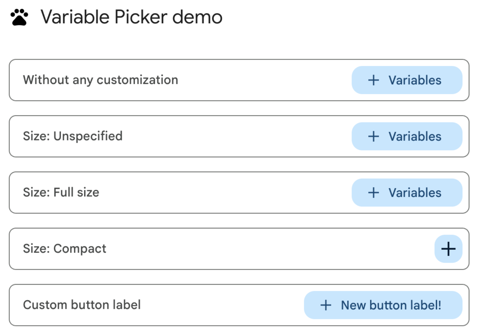 ওয়েবে পরিবর্তনশীল পিকার বোতাম কাস্টমাইজেশন।