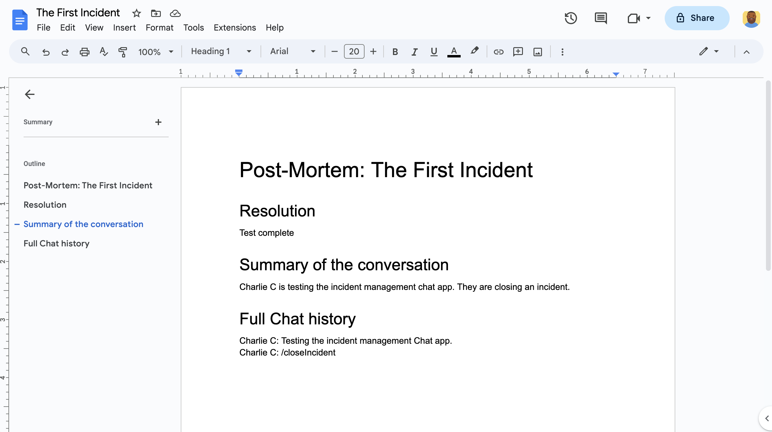 Documento de Google sobre la resolución de incidentes relacionados con el resumen generado por IA.