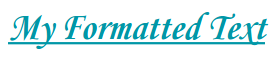 Bearbeite das Rezept für das Textformat.
Ergebnis: