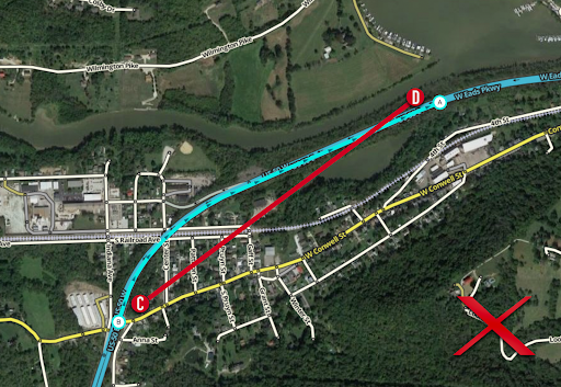 Polyline image used in context.