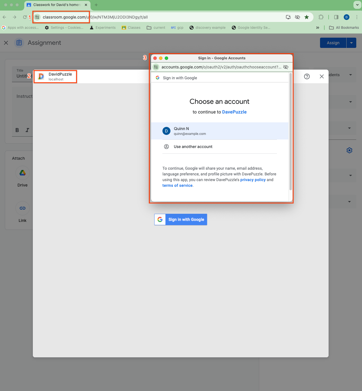Visualisasi tiga konteks cookie yang berbeda selama SSO dari dalam iframe